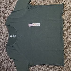 SO BRAND WOMENS JUNIOR PLUS SIZE GREEN THERMAL TOP PLUS SIZE 3X